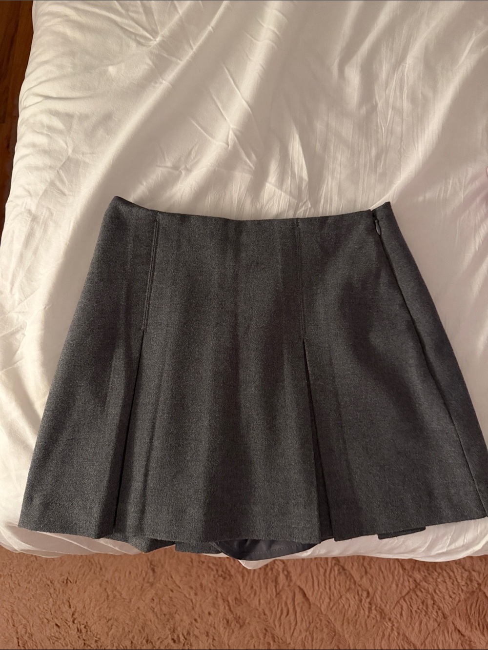 Abercrombie Classic Dark Gray Pleated Mini Skirt High Waisted